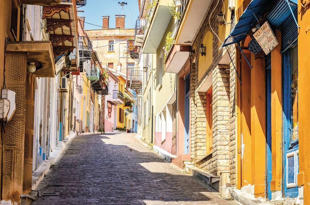 Village of Agiasos on the Greek island of Lesvos