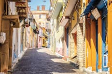 Village of Agiasos on the Greek island of Lesvos