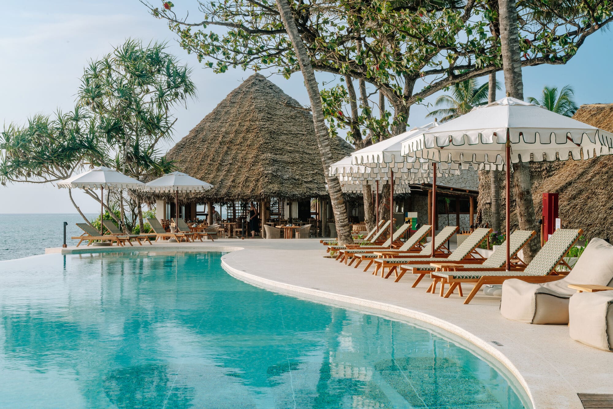 An infinity pool at Matemwe Attitude.