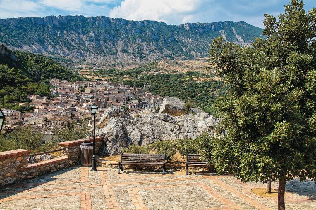Looking toward Civita, in the nearby Pollino National Park