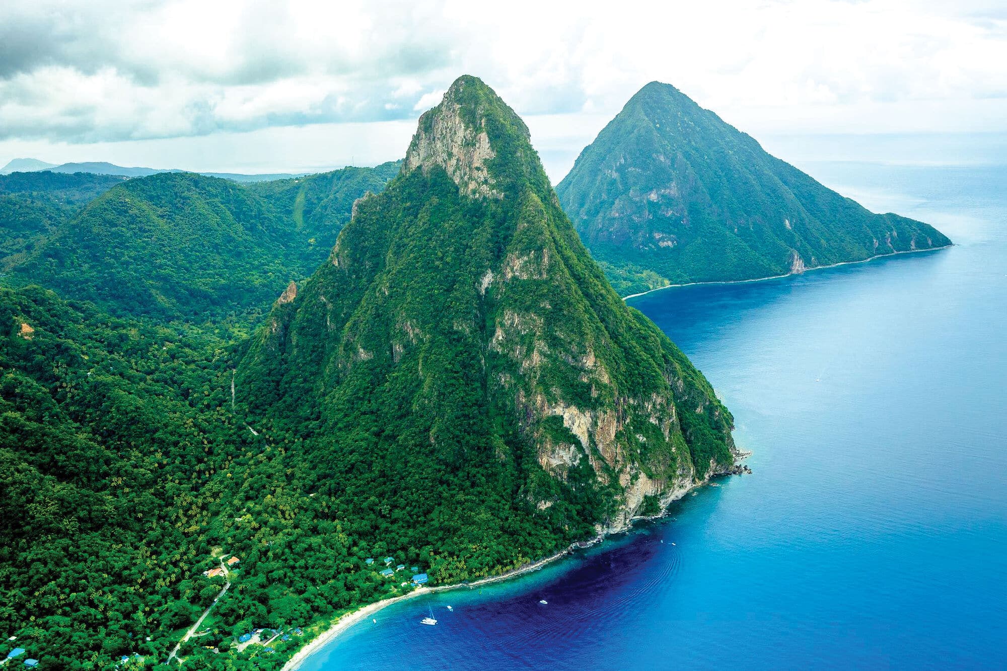 The Pitons in St Lucia.