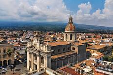 The Basilica of Saint Peter in Riposto, with Giarre beyond