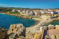 A view from the castle tower toward the town