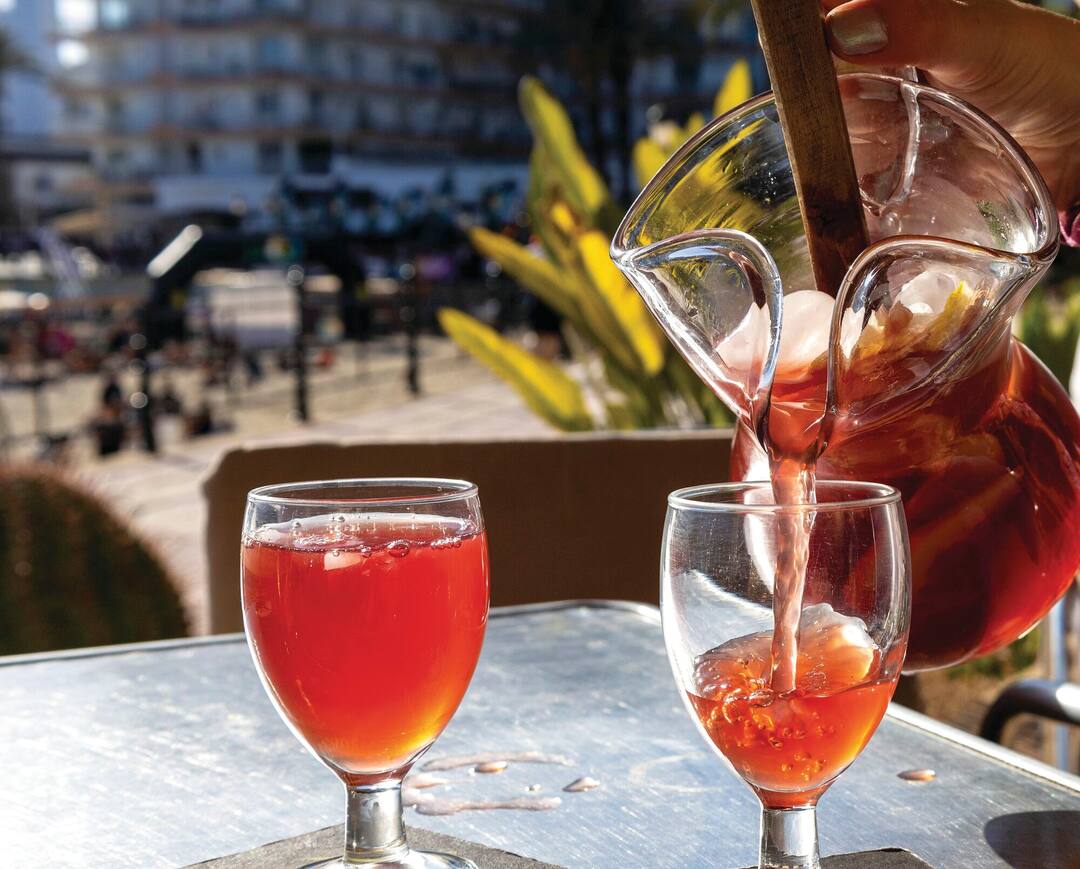 Sangria, a popular wine-based punch