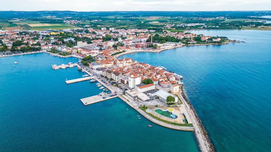 Historic peninsula and coastline of Umag