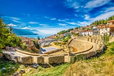 Ancient Macedonian Theatre of Ohrid, Lake Ohrid, North Macedonia