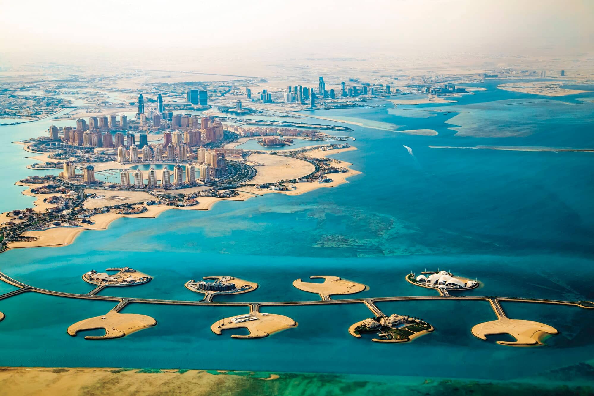 Aerial view of Doha.
