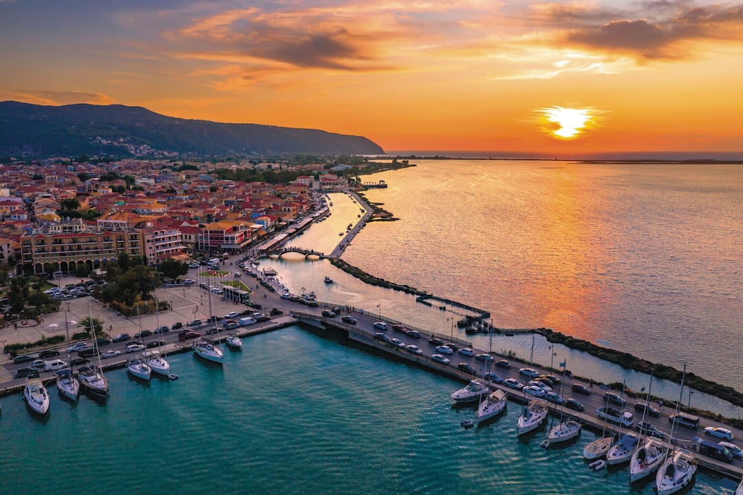 A view over Lefkas Town and harbour