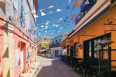 A colourful street in Lafkas Town