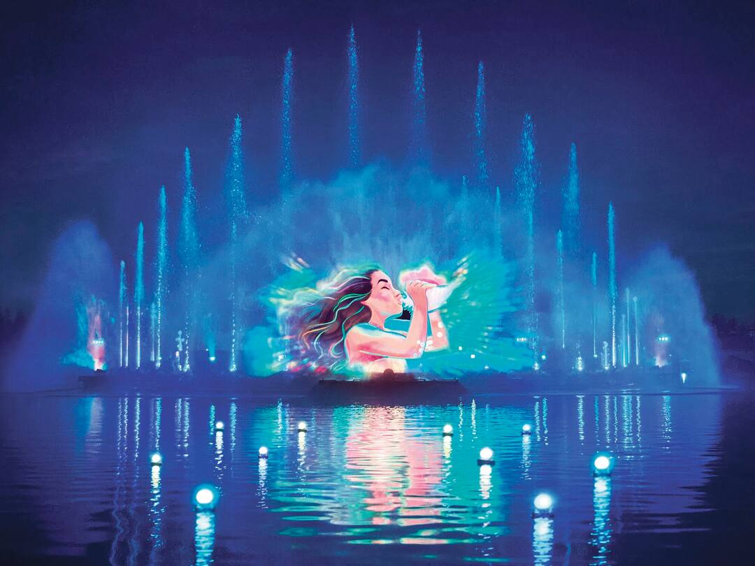 Cascade of Lights show, Disney Adventure World at Disneyland<sup>®</sup> Paris