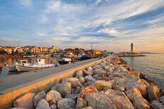 The harbour in Patras, at sunset