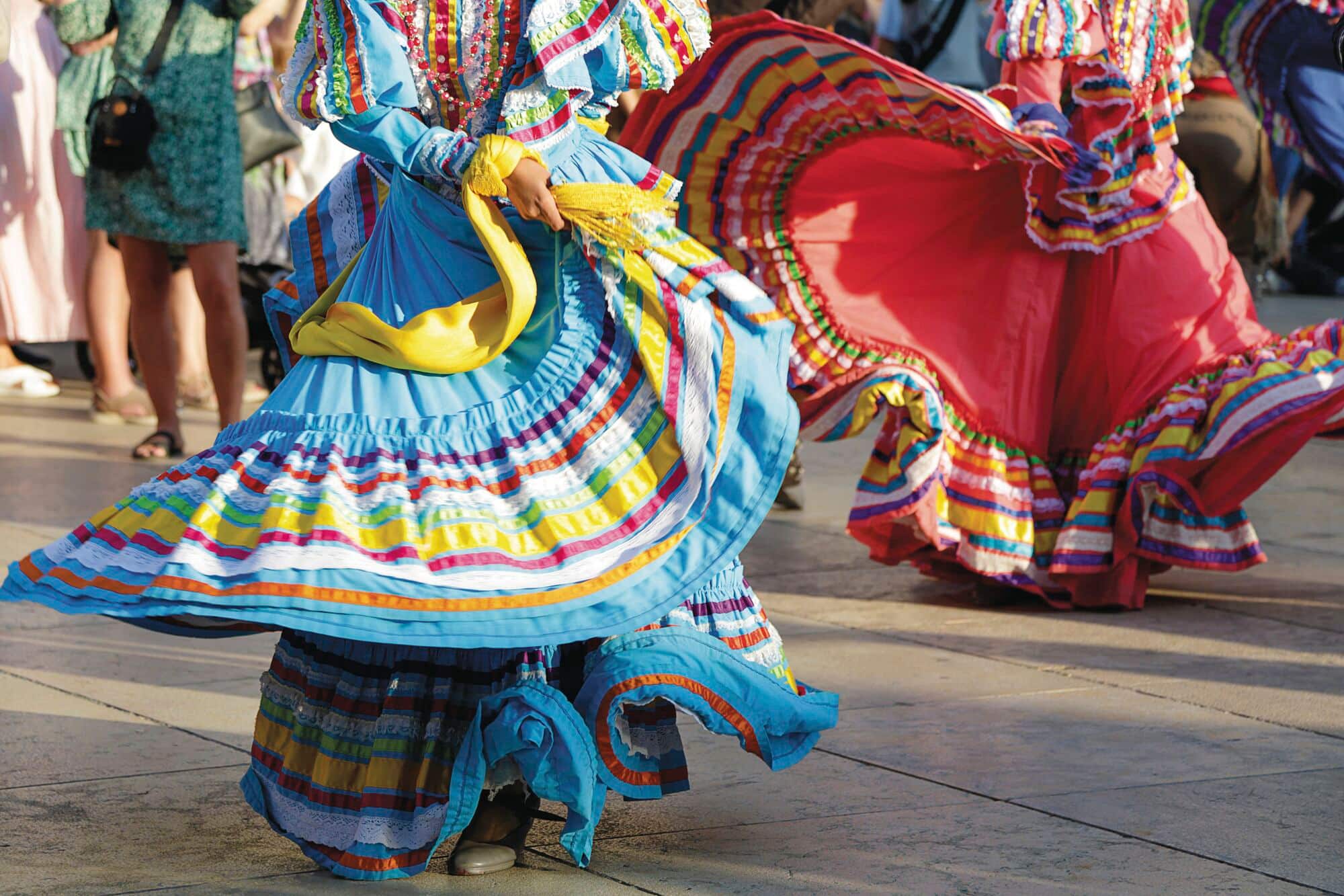 A colourful dancing display to celebrate Children's Day