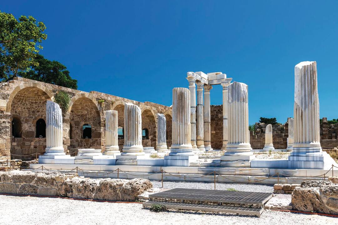 Ancient Roman ruins in Side, Turkey