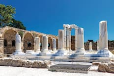 Ancient Roman ruins in Side, Turkey