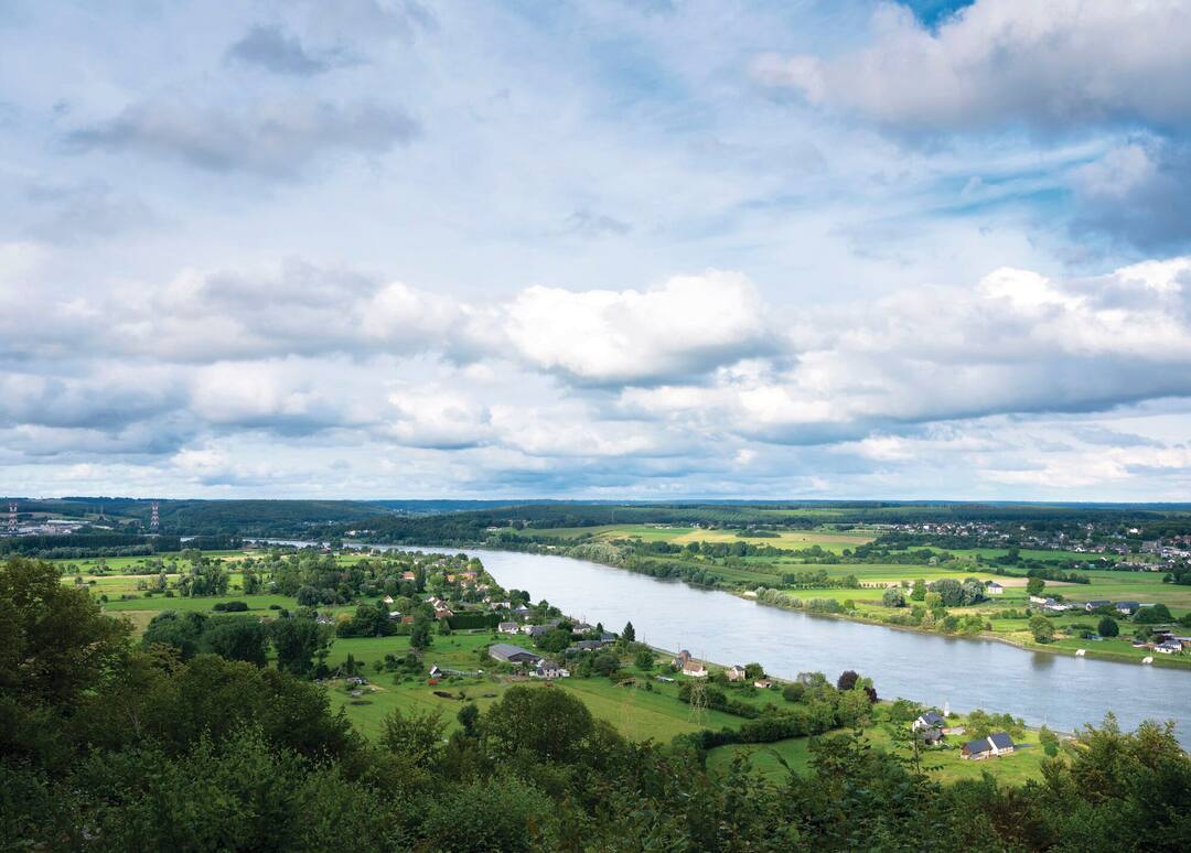 River Seine in France between Rouen and Le Havre