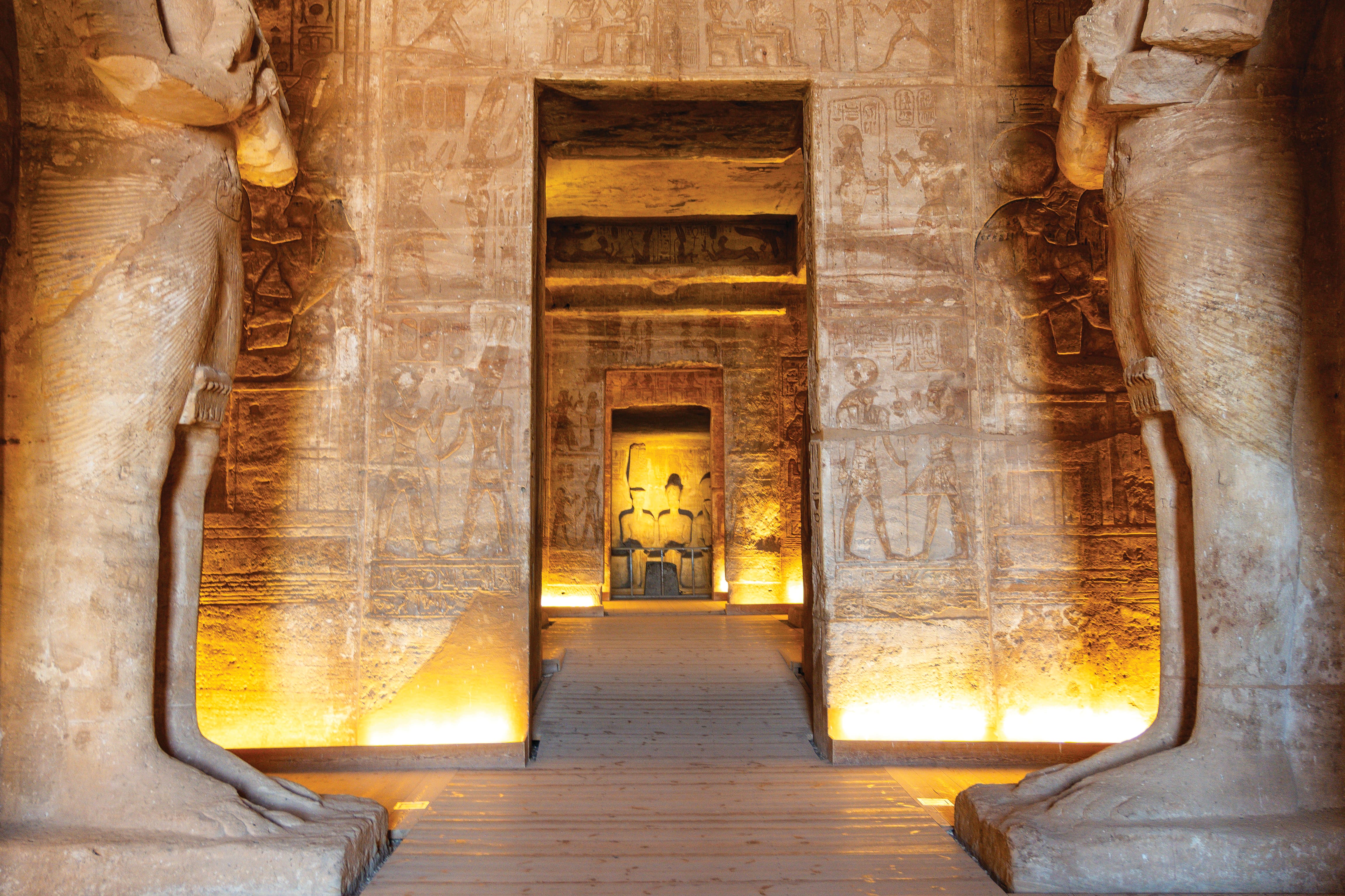 Abu Simbel temple interior in Egypt