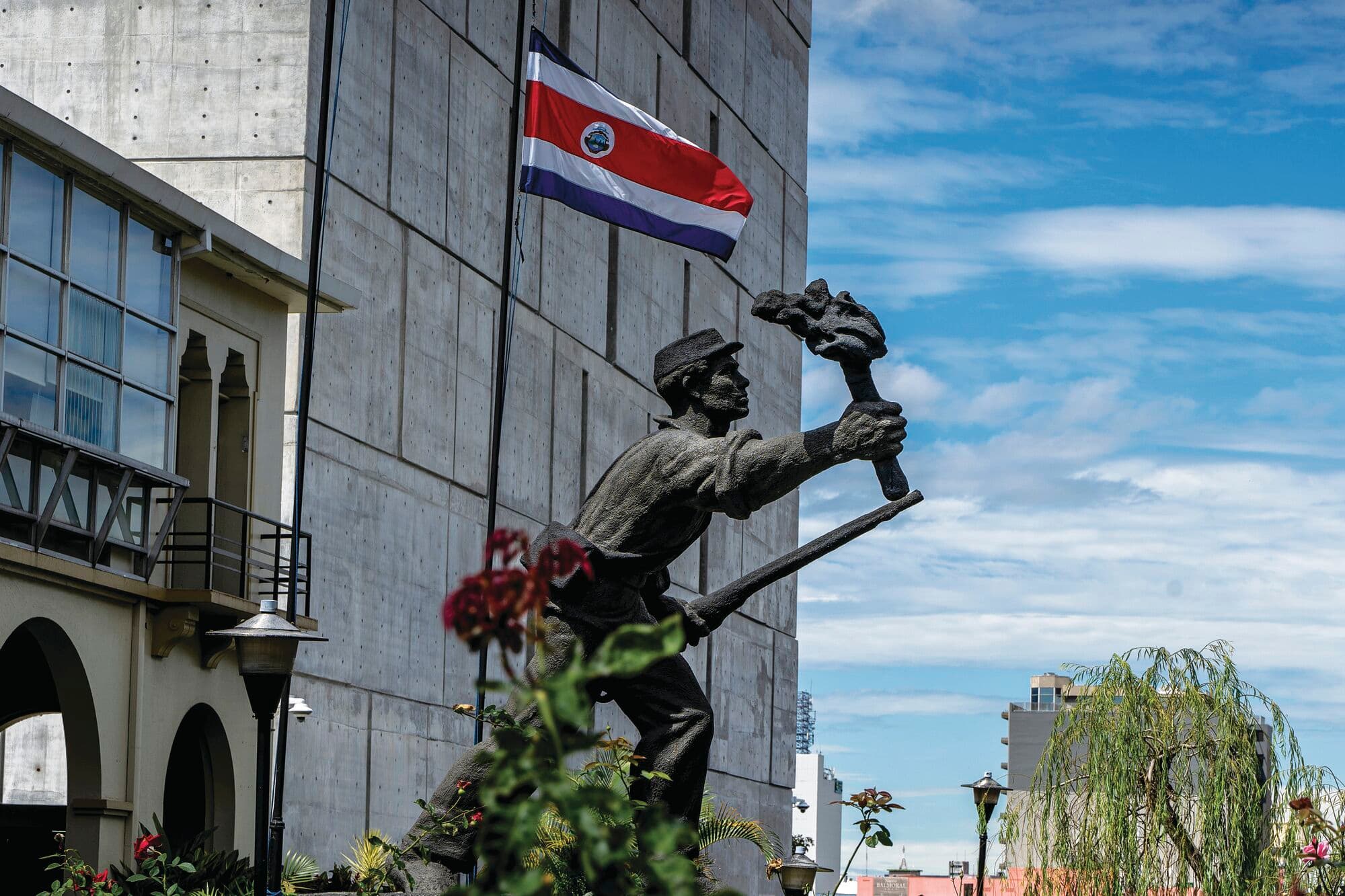 Monument of Juan Santamaría, the national hero of Costa Rica