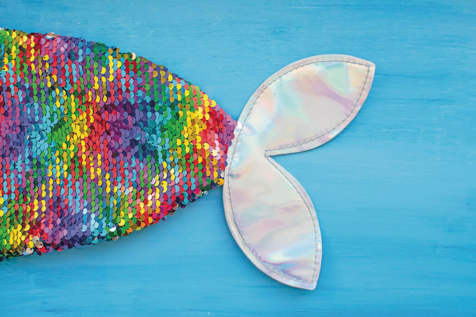 A colourful mermaid tail, for illustrative purposes