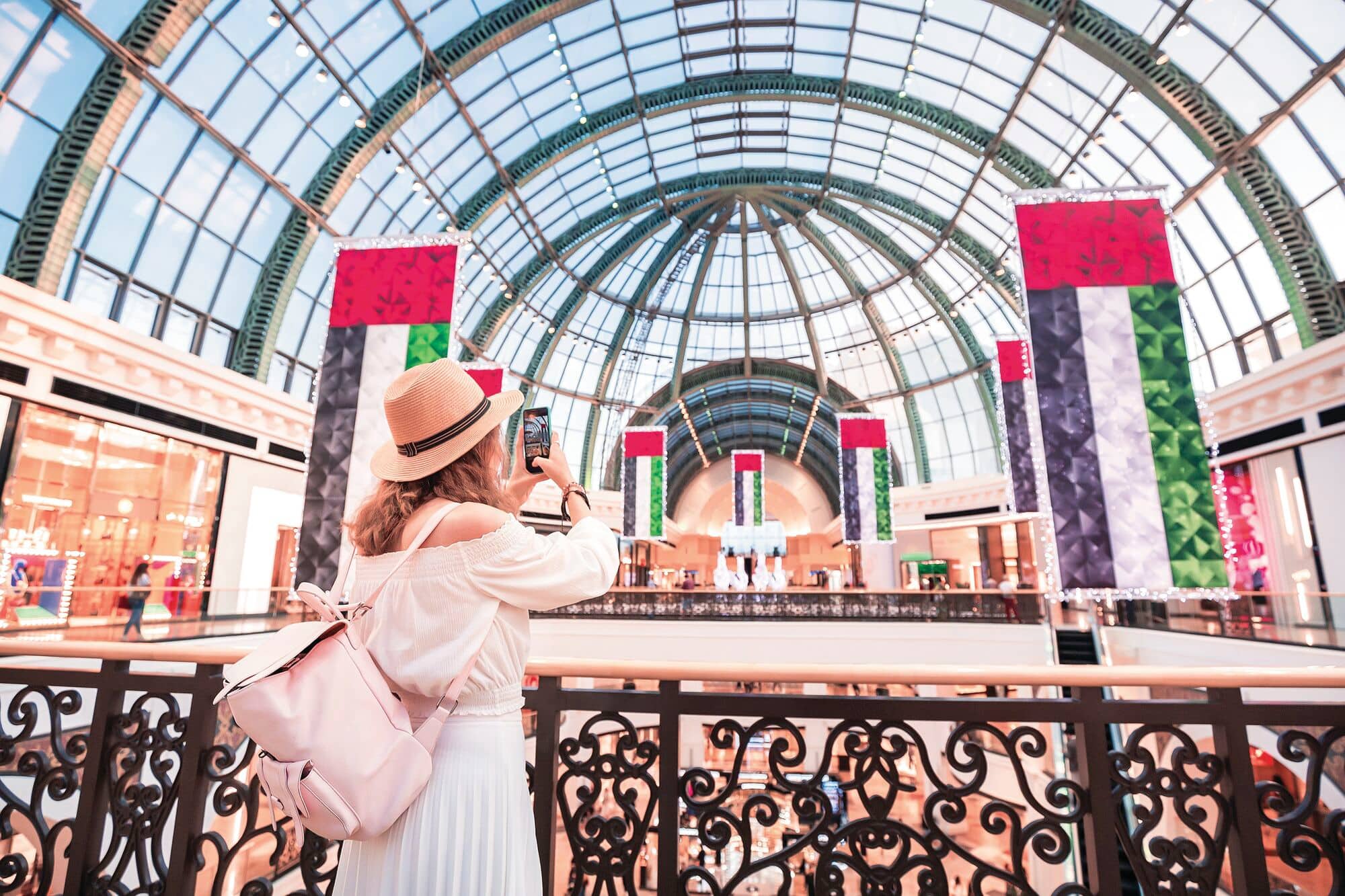 The interior of the Mall of the Emirates located in Dubai